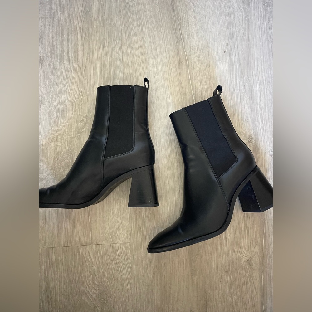 Zara Leather Booties Size 7